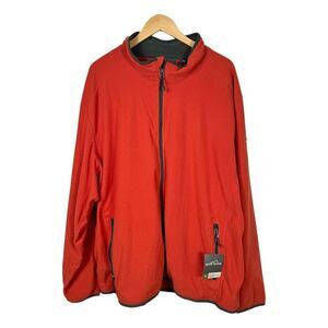 Eddie Bauer Vertical Full-Zip Fleece Jacket‎ 4XL NEW- Red Light Machine Washable